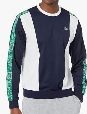 Lacoste Men's Long Sleeve Colorblock Print Crewneck Sweatshirt 3XL